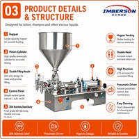 Machine de remplissage semi-automatique à double tête pour liquides 25-1000ml, remplisseur quantitatif pneumatique pour émulsion, shampoing, après-shampoing, en plastique