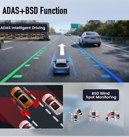Caméra de tableau de bord 4 canaux 2K UHD LTE WIFI GPS 360 degrés pour Uber, Lyft, Taxi avec vision nocturne, DMS, ADAS, surveillance de stationnement et sécurité IA