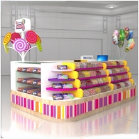 Meistverkauftes Holz-Acryl-Box Süßigkeiten-Kiosk Displayregal Design