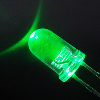Led couleur verte à haut rendement 490nm 495nm 500nm 505nm 515nm 510nm 5mm 3mm cyan 495-500nm