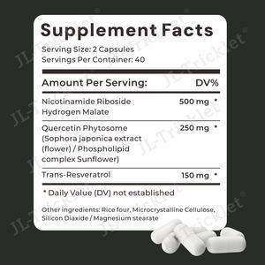 Julong OEM NAD + Capsules Supplément d'énergie et de réparation de l'ADN pour adultes améliore la fonction cérébrale - Product Image 2