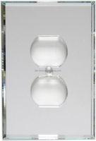 CRL Clear Duplex Plug Plaque de miroir Acrylique Miroir Plaques murales Couvercle d'interrupteur de lumière