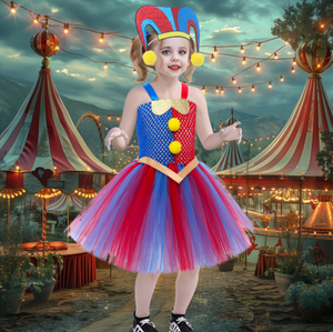Haute qualité chaude pâques fête des enfants <span class=keywords><strong>Halloween</strong></span> numéro magique cirque <span class=keywords><strong>Clown</strong></span> <span class=keywords><strong>Costume</strong></span> pour <span class=keywords><strong>Halloween</strong></span> filles école centre commercial Cos <span class=keywords><strong>Costume</strong></span> - Product Image 2