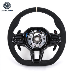 M CS CSL Style Carbon Fiber D-vormig stuurwiel voor M2 M3 M4 M5 G80 G82 F80 F82 F87 F90 G20 M340i - Product Image 1