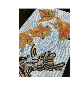 Sac à main de soirée pour femmes de luxe fait à la main Nouvelle broderie Perlage Décorations géométriques Motif en coton Fermeture éclair - Product Image 2