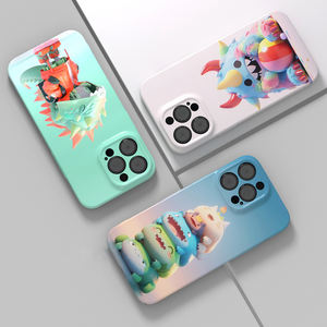 Conception personnalisée en usine gros plastique 2 en 1 étuis de téléphone portable vierges de sublimation 3D brillant pour machine d'impression sous vide - Product Image 4