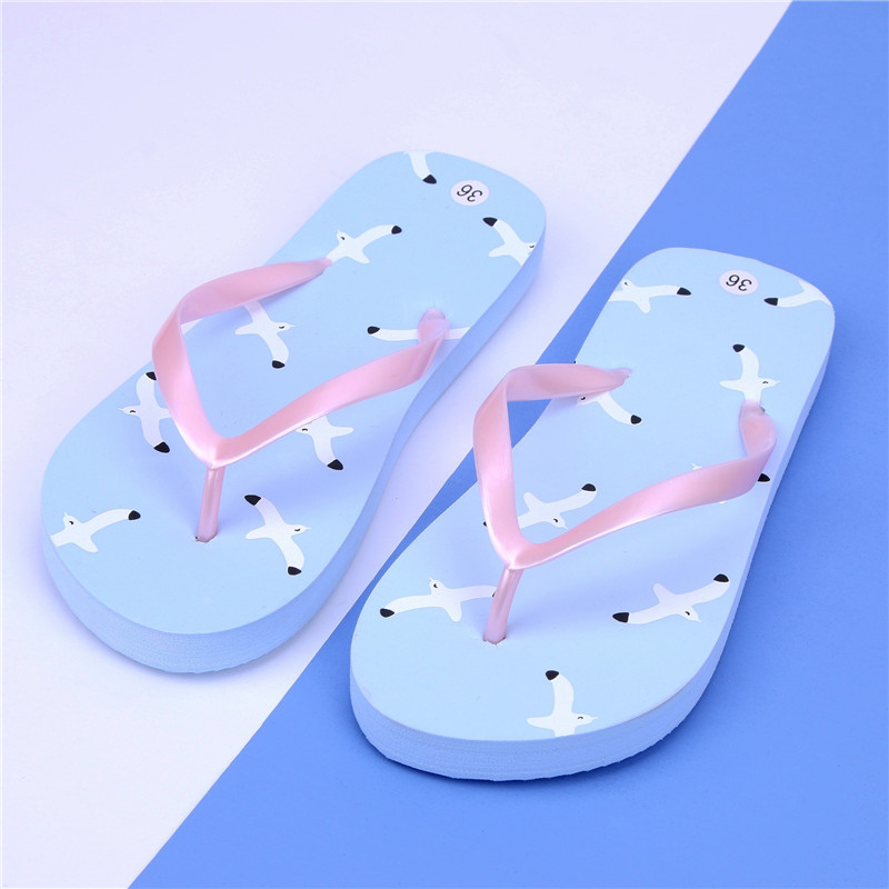 Cheap Wholesale Seagull EVA PE Beach Flip-flops Slippers Summer Outdoor Girl Filp Flops