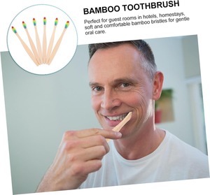 Cepillo de dientes de bambú alternativo sostenible Desechable Biodegradable Reciclable-Opción libre de plástico Suministros de hotel - Product Image 3