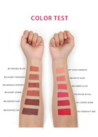 Palette de rouge à lèvres teinté longue durée personnalisée, vente en gros, 12 couleurs, marque privée, rouge à lèvres mat