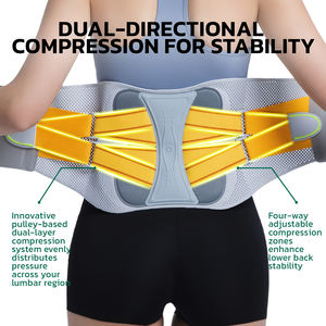 Ceinture de soutien réglable Butterfly Spring avec compression à deux zones |   Soutien lombaire sportif respirant et léger en tricot 3D - Product Image 3