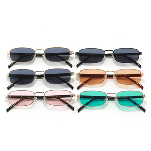 Gafas de Sol Metálicas de Alta Calidad, Montura Dorada, Rectangulares, Estilo Moderno, Lentes de PC con Protección UV400 Anti-Reflejante, para Hombre y Mujer - Product Image 5