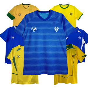 قميص كرة قدم ريترو أصلي، قميص فريق كرة القدم من البوليستر، قميص كرة قدم مطبوع قابل للتنفس، قميص احترافي برازيلي - Product Image 5