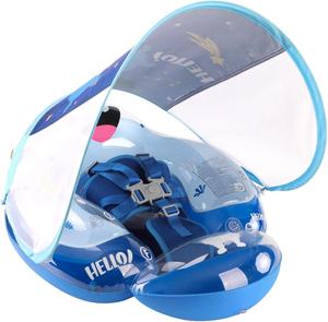 Nouveau flotteur bébé amélioré avec auvent UPF50+, siège réglable antidérapant pour piscine, pour bébés de 6 à 36 mois - Product Image 1