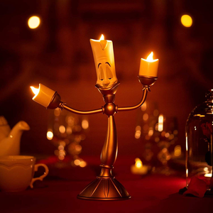 Chandelier Lumière LED La Belle et la Bête, Support de Bougie LED de Luxe, Veilleuse Américaine, Ornement Réveil - Product Image 3