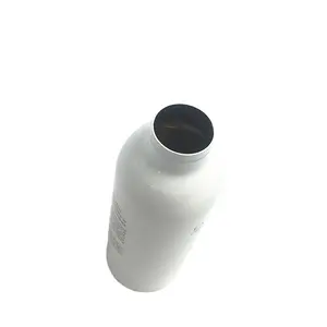 Белая алюминиевая тальковая бутылка 4 унции для детей, 120 мл, бутылка для порошка с блестящим золотым отверстием, производитель/оптовая продажа