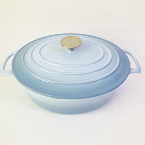 Casserole peu profonde <span class=keywords><strong>en</strong></span> <span class=keywords><strong>fonte</strong></span> Offres Spéciales émaillée marmite de cuisine pour four hollandais avec couvercle - Product Image 5