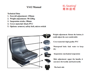 Siège de tracteur universel, pièce de rechange pour tracteur en métal et PVC <span class=keywords><strong>Fiat</strong></span>, en vente - Product Image 6
