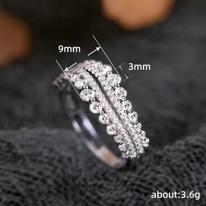 Anello con Design a Onde Cave per Dito Indice da Donna - Product Image 5