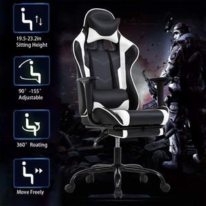 Fabrication de chaises de sport électronique, vente en gros, chaise gamer, fauteuil inclinable pas cher, chaise d'ordinateur PC, chaise de jeu en cuir avec repose-pieds - Product Image 4
