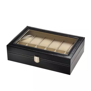Luxury PU Leather 12 Slot <b>Watch</b> Storage Box Display <b>Case</b> Organizer for Men <b>Watches</b> Collection Gift Packaging and Boutique Use - Product Image 3