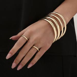 กำไลข้อมือสแตนเลสสตีลชุบผิวด้านสีโรสโกลด์3/4/5/6มม. สีโรสโกลด์18K สำหรับผู้หญิง - Product Image 6