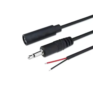 Custom cables & commonly used accessories 3.5mm M To 2P OPEN Stereo Audio Adapter Connector Nickel plating date Converter cable
