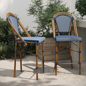 Silla de Ratán Resistente a la Intemperie para Bistro Francés, Silla de Comedor para Patio, Cafetería, Restaurante - Product Image 2