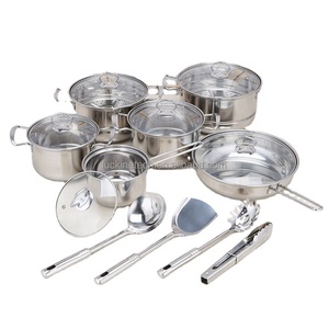 Juego de utensilios de cocina de acero inoxidable, 18 piezas, cacerola <span class=keywords><strong>SS</strong></span>, olla de cocina, nuevo diseño 2023 - Product Image 1