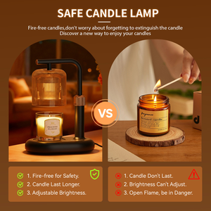Lampe chauffe-bougie sans flamme à minuterie 50W GU10 pour table, fonction de fusion de cire, décoration d'ambiance pour la maison, vente en gros - Product Image 4
