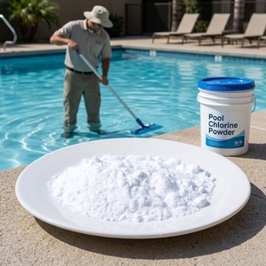 <strong>Chlorine</strong> 90% Swimming Pool Powder Ghounzhou <strong>Chlorine</strong> Powder 25kg Powder <strong>Chlorine</strong> Price - Product Image 5