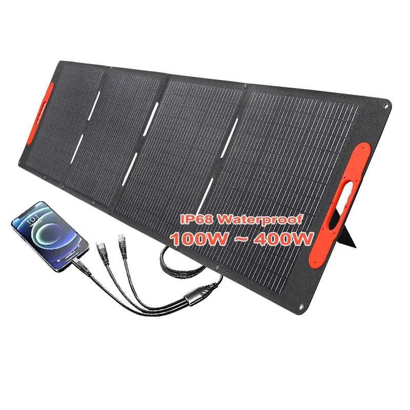 200W tragbares Solar panel Faltbares und langlebiges wasserdichtes IP68 für Abenteuer im Freien Faltbares Solar panel