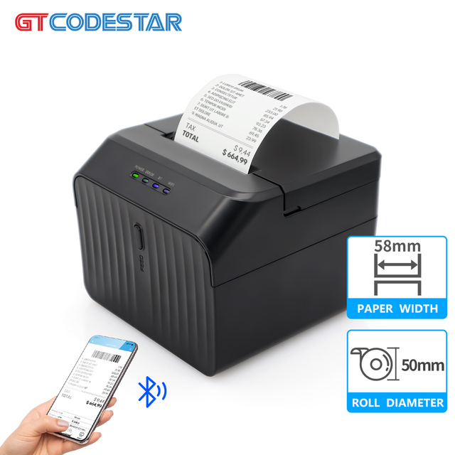 Mini Thermal Printer 58mm Thermal Mini Receipt Printer Wireless Thermal Receipt Pos Printer