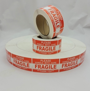 wholesale roll shaped packaging label fragile <b>sticker</b> for business - Product Image 1