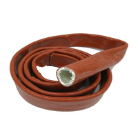 Fabrika fiyat e-sınıf fiberglas yanmaz hortum kaplı silikon kauçuk yüksek sıcaklık uygulama yangın direnci Sleeving