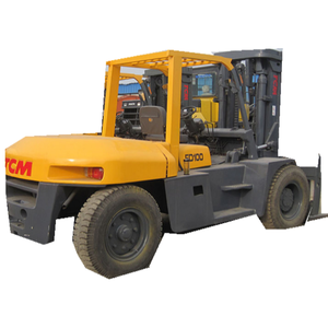 Multi High Quality <b>Used</b> 10 Ton Diesel TCM FD100Z8 Forklift with 4WD Solid Tire Rough Terrain Capability - Product Image 1