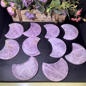 Giá bán buôn đánh bóng xu hướng thời trang chữa bệnh đá pha lê mặt trăng thủ công mỹ nghệ Rose Quartz Moon Vàng Lửa Quartz Pyrite Moon cho - Product Image 5