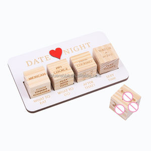 Fecha noche dados al por mayor 5 uds juegos de aventura divertidos parejas románticas regalo juego de mesa de madera para pareja - Product Image 5