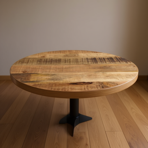 <b>Solid</b> Mango <b>Wood</b> Round Dining <b>Table</b> <b>Top</b> 24 Inch Diameter Natural <b>Wood</b> Finish Rustic Modern Style Home Furniture - Product Image 2