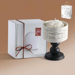 Juego de Velas Aromáticas de Lujo con <span class=keywords><strong>Cera</strong></span> de Soya, Velas Sólidas Perfumadas Creativas para <span class=keywords><strong>el</strong></span> Hogar con Base de Madera y Cerámica de Alta Gama - Product Image 5