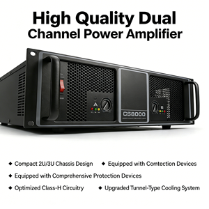 Amplificateur de puissance professionnel pur de 300W-1100W pour la scène - Haute puissance, faible distorsion pour spectacles/théâtres/grands événements - Product Image 5