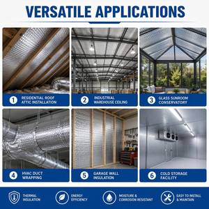 <span class=keywords><strong>Aislamiento</strong></span> Térmico Ecológico de Lámina de Aluminio con Núcleo de Burbujas de PE para Techos de Casas Contenedor - Product Image 2