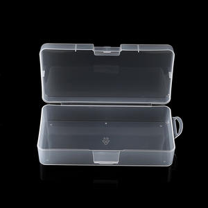Boîte de rangement pour cosmétiques Bb, organisateur en plastique transparent de 18.1x8.8x4.6 cm pour maquillage et papeterie avec couvercle, écologique - Product Image 1