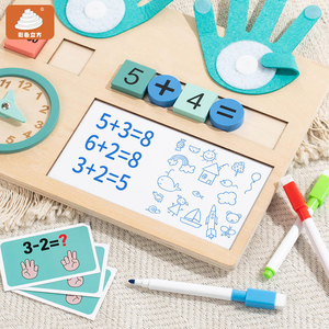 นาฬิกาไม้เสริมพัฒนาการแบบมอนเตสซอรี่ รุ่นใหม่ สำหรับเด็กอนุบาล ช่วยฝึกนับเลขและเรียนรู้คณิตศาสตร์ - Product Image 4