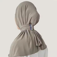 Großhandel Maßgefertigter Stickerei-Logo Instant Hijab Amira Instant Hijab Nackenbedeckung Ninja Hijab für Muslimische Damen