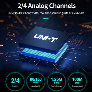 Osciloscopio UNI-T UPO1154HD UPO1082HD de 2/4 Canales, 1.25GSa/s de Alta Resolución, Ancho de Banda de 80/150MHz, Muestreo ADC de 12 bits L85 - Product Image 4