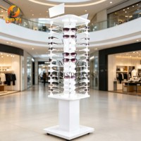 Présentoir rotatif sur pied pour lunettes de soleil, support à roulettes pour lunettes de vue, vente en gros