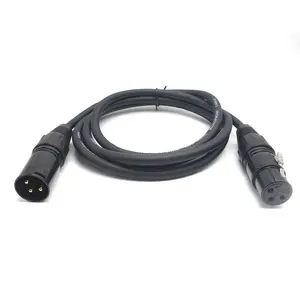 XRL M-F אודיו כבל מתכת OEM 3pin רמקול כבל 3 ליבת XLR תקע זכר לנקבה 3 פינים מיקרופון כבל