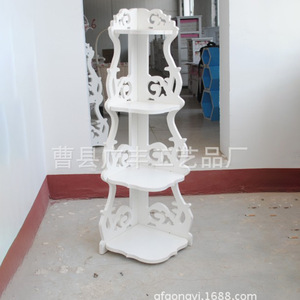 Four Tier <b>Flower</b> Stand White Irregular Shape Freestanding Indoor Decorative Shelf For Home Garden Display - Product Image 3