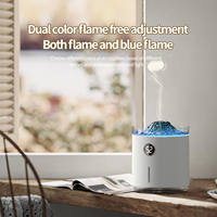 Humidificador Volcán con Luz Nocturna de 7 Colores, Atomización Ultrasónica Silenciosa, Humidificador Evaporativo de Aceites Esenciales