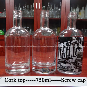 T Cork White Blue Label 750ml Whisky Botellas de Ginebra vacías Venta - Product Image 4